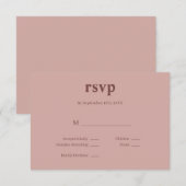 Cinnamon Rose Moderne Art Wedding RSVP Card (Vorne/Hinten)