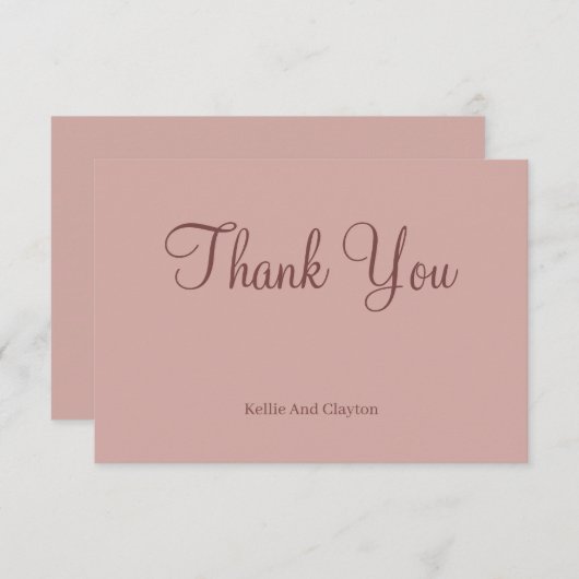 Cinnamon Rose Moderne Minimalistische Hochzeit (Vorne/Hinten)