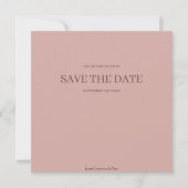 Cinnamon Rose Moderne Minimalistische Hochzeit Save The Date (Vorderseite)