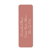 Cinnamon Rose Rücksendeadressen-Aufkleber (Vorne)