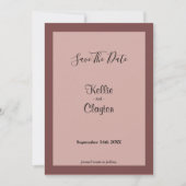 Cinnamon Rose Save the Date Gerahmt (Vorderseite)