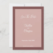 Cinnamon Rose Save the Date Gerahmt (Vorderseite)