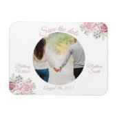 Cinnamon-Rose Save the Date Hochzeitsmagnet Magnet (Horizontal)
