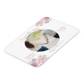 Cinnamon-Rose Save the Date Hochzeitsmagnet Magnet (Linke Seite)