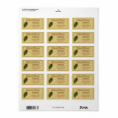 Cinnamon Spice Amber Gold infundierte Honey Jar Adressaufkleber (Vorne)