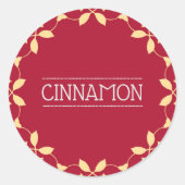 Cinnamon Spice Jar Stickers Red (Vorderseite)