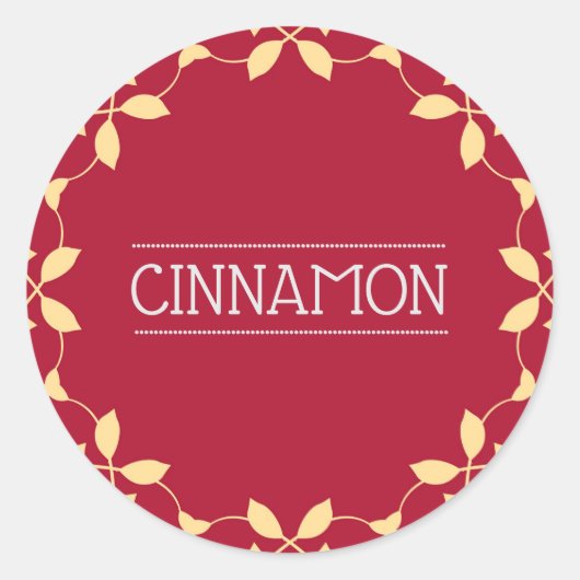 Cinnamon Spice Jar Stickers Red (Vorderseite)