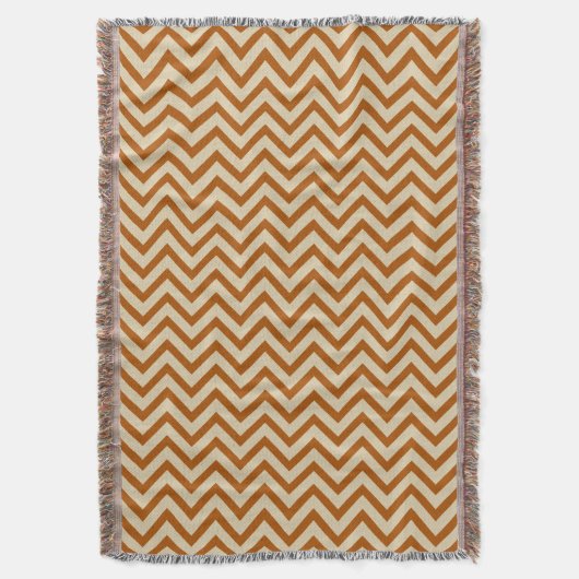 Cinnamon Spice Moods Chevrons Decke (Vorderseite Vertikal)