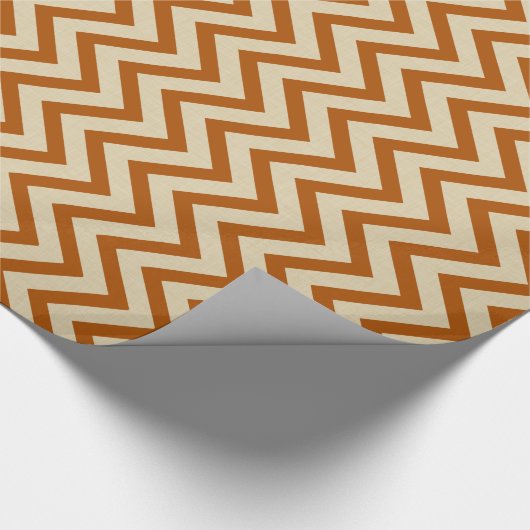 Cinnamon Spice Moods Chevrons Geschenkpapier (Ecke)