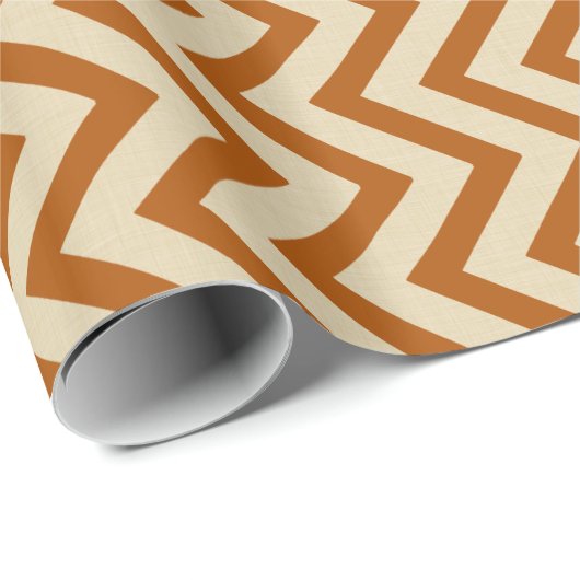 Cinnamon Spice Moods Chevrons Geschenkpapier (Rolleneckpunkt)