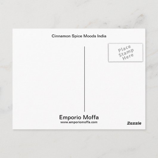 Cinnamon Spice Moods Indien Postkarte (Rückseite)