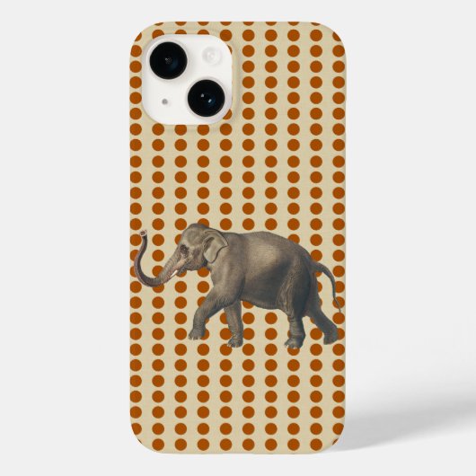 Cinnamon Spice Moods Punkte mit Elefant Case-Mate iPhone Hülle (Rückseite)