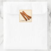 Cinnamon Spice Square Sticker (Tasche)