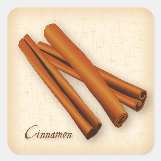 Cinnamon Spice Square Sticker (Vorderseite)