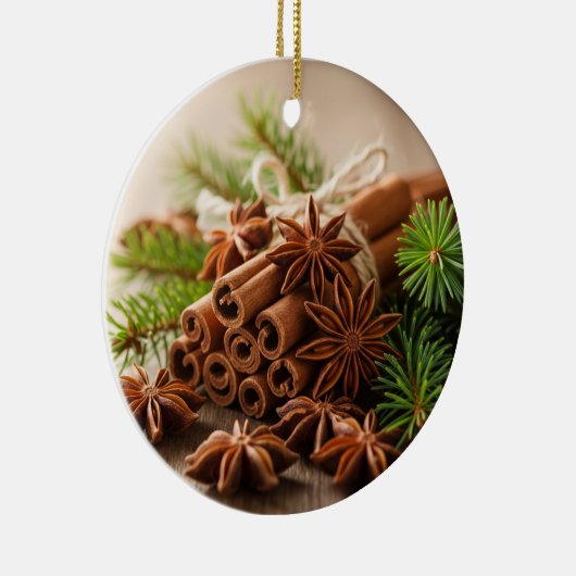 Cinnamon Spice Weihnachtsdekoration Keramik Ornament (Rechts)