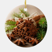 Cinnamon Spice Weihnachtsdekoration Keramik Ornament (Hinten)