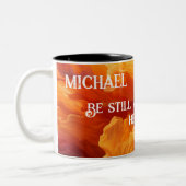 Cinnamon Splash Scripting Zweifarbige Tasse (Links)