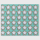 Cinnamon Star Cookies Muster Weihnachten und Weihn Geschenkpapier (Flach)