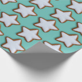 Cinnamon Star Cookies Muster Weihnachten und Weihn Geschenkpapier (Ecke)