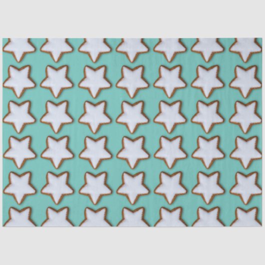 Cinnamon Star Cookies Muster Weihnachten und Weihn Seidenpapier (Vorderseite)