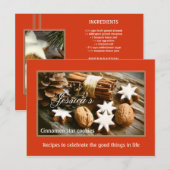 Cinnamon Star Weihnachtskekse Rezept Postkarte (Vorne/Hinten)