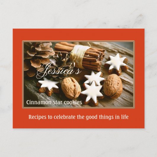 Cinnamon Star Weihnachtskekse Rezept Postkarte (Vorderseite)