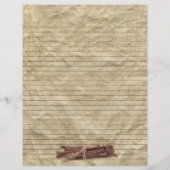 Cinnamon Sticks Crumpled Paper Lined Recipe Seiten (Hinten)