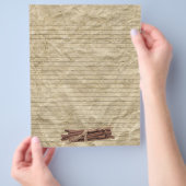 Cinnamon Sticks Crumpled Paper Lined Recipe Seiten (Hand)