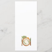 Cinnamon Sticks & Orange Slices Celebration Menu Menükarte (Rückseite)