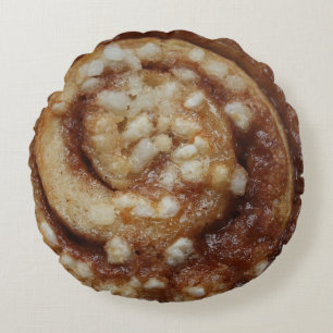 Cinnamon Sticky Bun Novelty Rundes Kissen