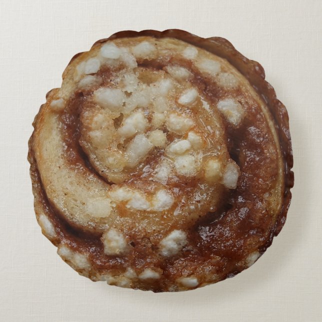 Cinnamon Sticky Bun Novelty Rundes Kissen (Vorderseite)