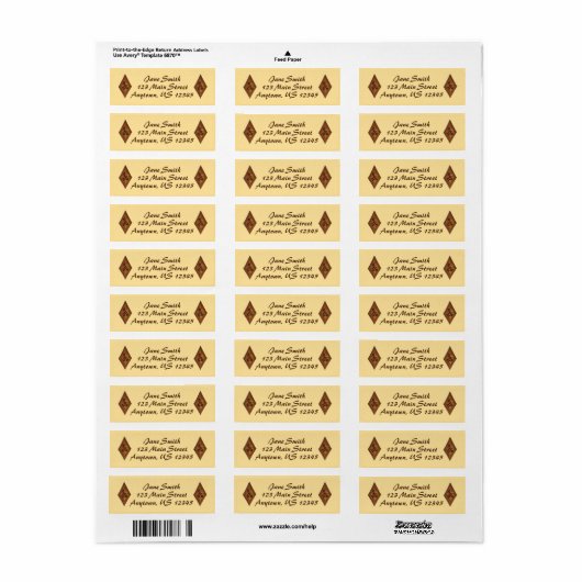 Cinnamon Sugar Sand Tart Weihnachtskekse Labels (Vorne)