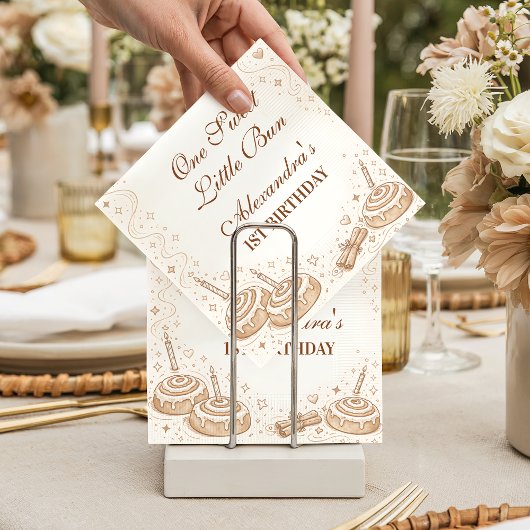 Cinnamon Swirl Little Bun Birthday Serviette