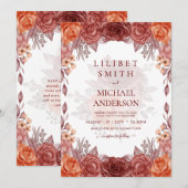 Cinnamon Terracotta FALL Floral Botanische WEDD (Vorne/Hinten)