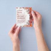 Cinnamon Terracotta FALL Floral Botanische WEDD Flyer (Gruppe)
