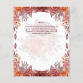 Cinnamon Terracotta FALL Floral Botanische WEDD Flyer (Hinten)