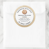 Cinnamon und Ingwer Cookies Label Runder Aufkleber (Tasche)