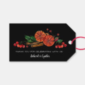 Cinnamon und Orangen Weihnachtsvorliebe Geschenkanhänger (Vorderseite (Horizontal))