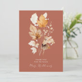 Cinnamon Whispers Herbst Brautparty Danke (Stehend Vorderseite)