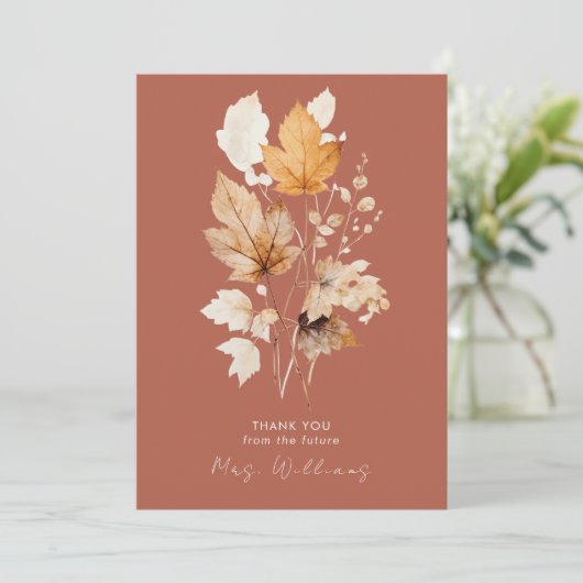 Cinnamon Whispers Herbst Brautparty Danke (Stehend Vorderseite)