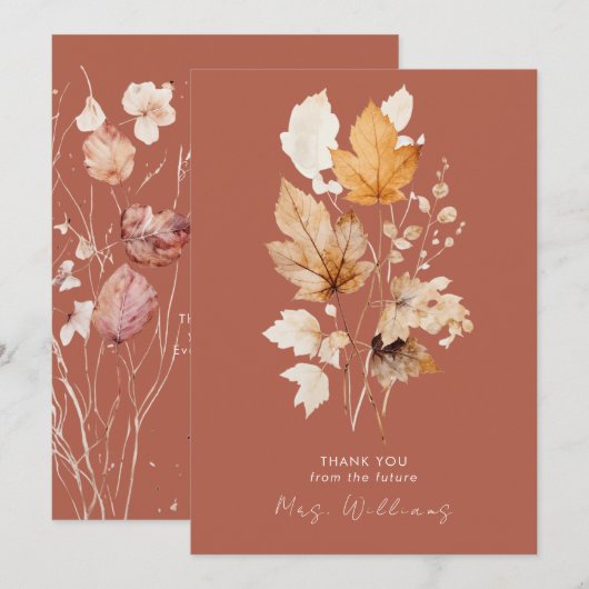 Cinnamon Whispers Herbst Brautparty Danke (Vorne/Hinten)