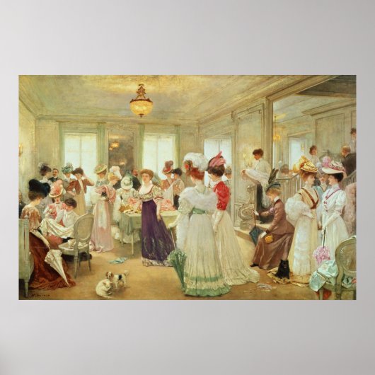 Cinq Heures chez le Couturier Paquin, 1906 Poster (Vorne)