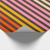 Cinq Stripe Retro Modernes Streifenmuster Geschenkpapier (Ecke)