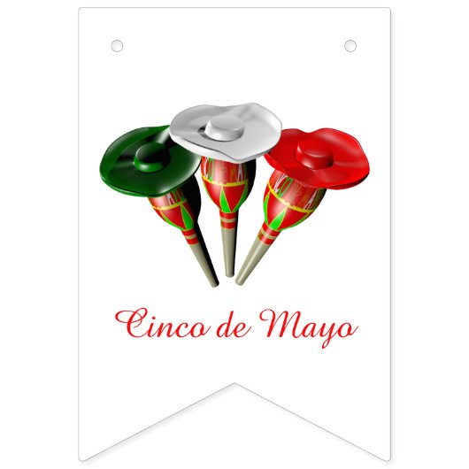 Cinqo de Mayo Wimpelkette (Zweite Fahne)