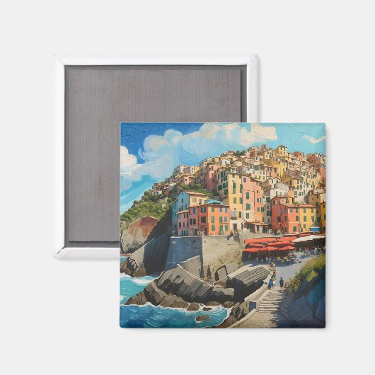 Cinque Terre Art Magnet (Vorderseite/Rückseite)