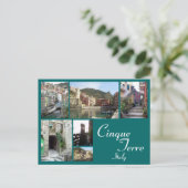 Cinque Terre Collage Postkarte (Stehend Vorderseite)
