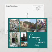 Cinque Terre Collage Postkarte (Vorne/Hinten)