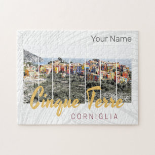 Cinque Terre Corniglia Riomaggiore Italienisch Vin Puzzle