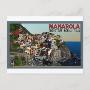 Cinque Terre - Die Stadt Manarola Postkarte