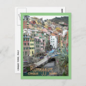 Cinque Terre (Hafen Riomaggiore) Postkarte (Vorne/Hinten)